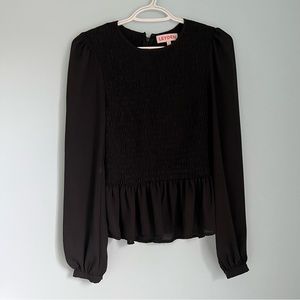 Leyden Black Ruffled Blouse (XS)